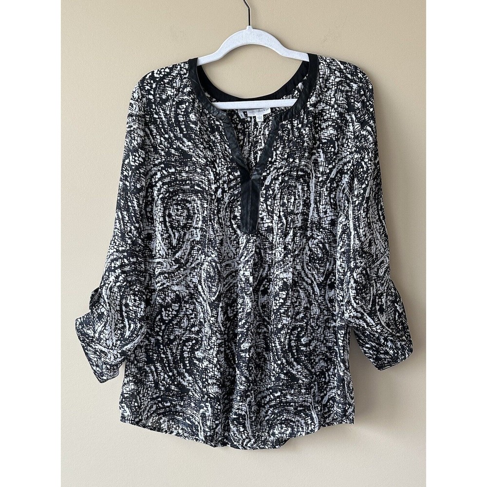 Daniel Rainn A Pea In The Pod Maternity Size L Long Sleeve With Roll Tab Blouse